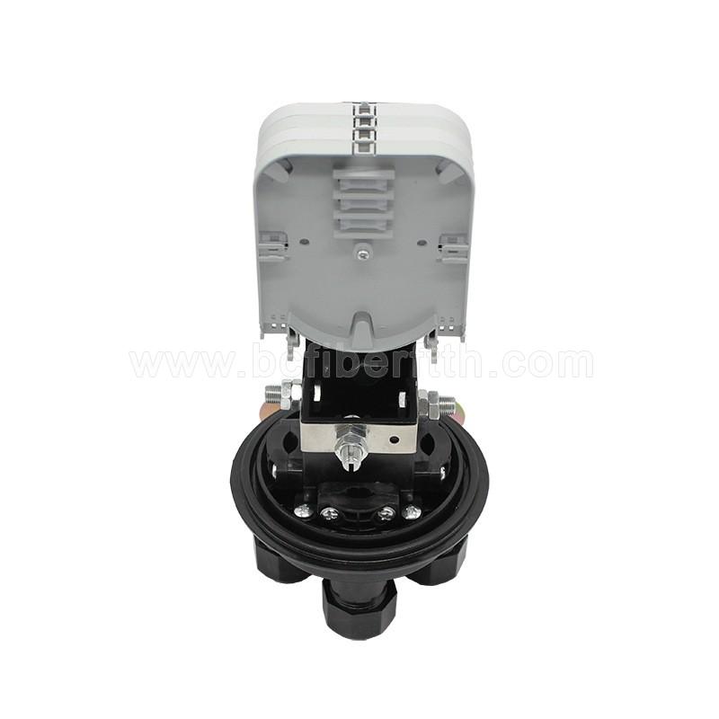 Ip68 12 to 48 core FTTH dome Vertical Mechanical seal mini joint closure fiber optic for connection 2 inlet 2 outlet