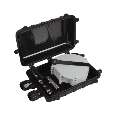 Factory outlet High quality FTTH 12 24 36 48 Core 1 inlet 1 outlet Horizontal Fiber Optical Splice Closure  Factory outlet High quality FTTH 12 24 36 48 Core 1 inlet 1 outlet Horizontal Fiber Optical Splice Closure