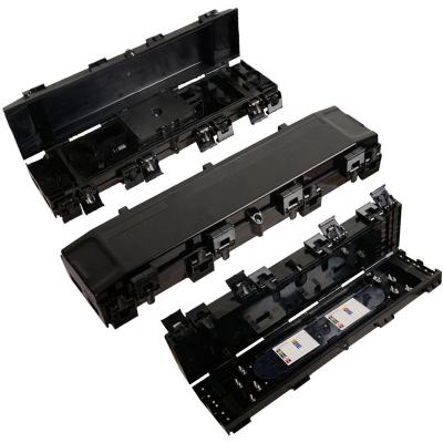 4 in 4 out 8 Ports Horizontal 16 Core or 24 Core Fiber Optic Splice Closure wall mounted Strip shape fiber optic equipment  4 in 4 out 8 Ports Horizontal 16 Core or 24 Core Fiber Optic Splice Closure wall mounted Strip shape fiber optic equipment
