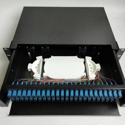 FTTH 12-24-48-72-96-144 core SC/FC/ST/LC rack mount Splicing fiber Optic patch panel/Termination Box/ODF